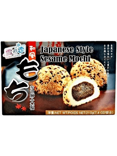 Levně 5 x Mochi, rýžové sušenky se sezamem 210 g Yuki & Love