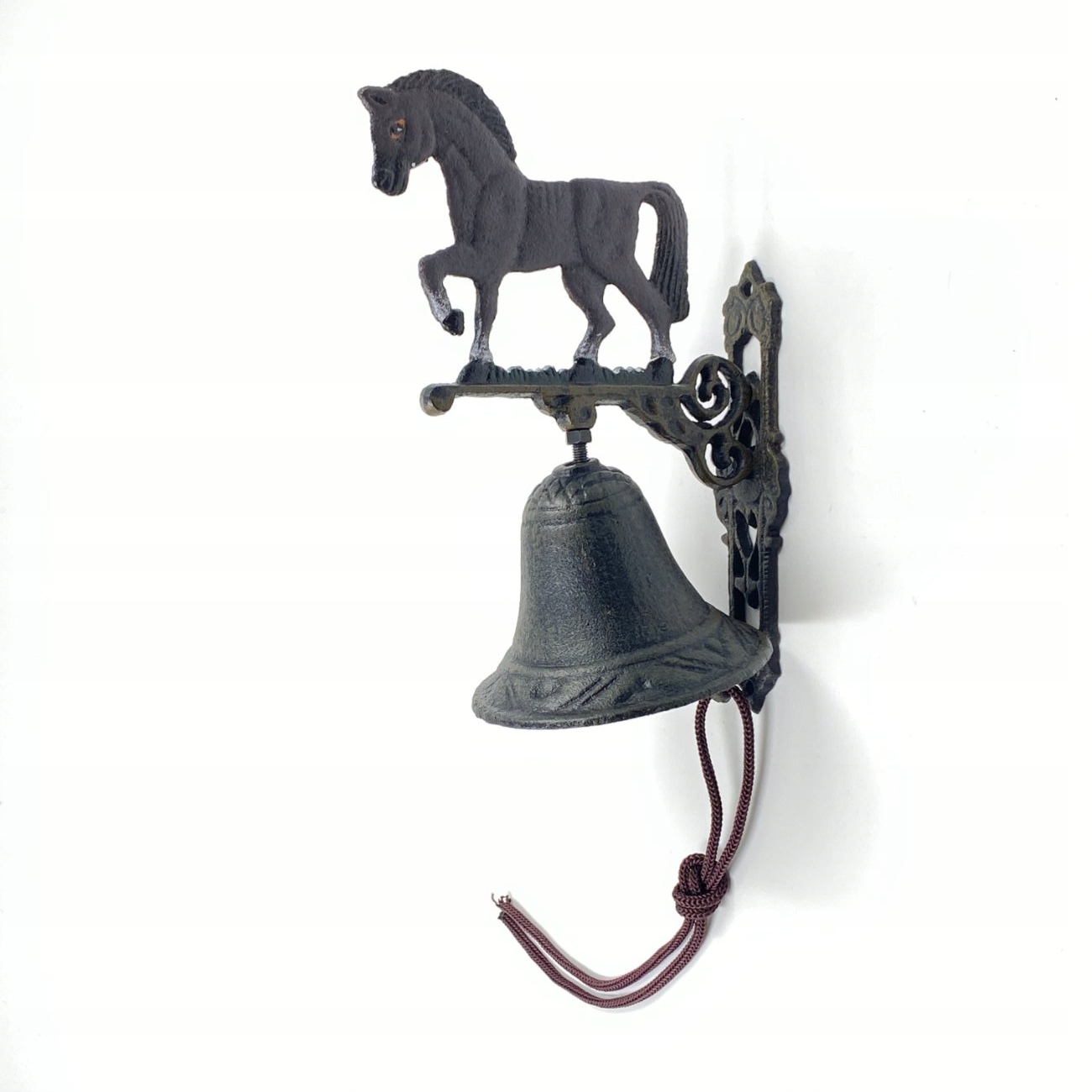 Żeliwny dzwonek ścienny „Koń” 13x10x47 cm