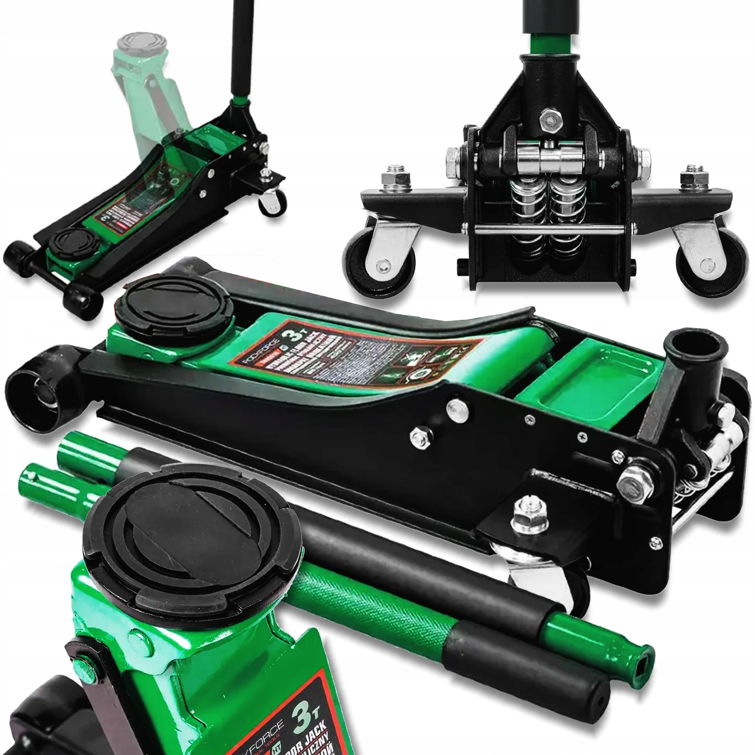 Nízkoprofilový automobilový zdvihák žaba 3T dvojpiestový Rockforce