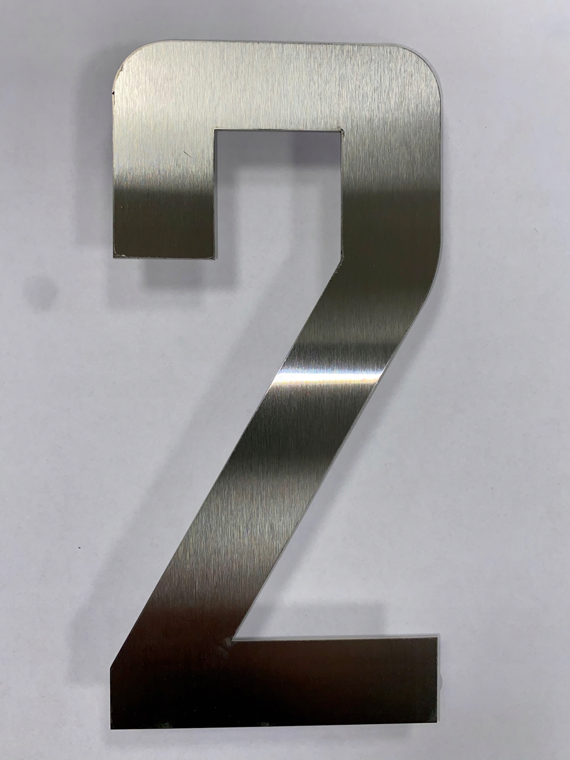 cyfra na budynek 20 cm nierdzewna inox Agency 3D