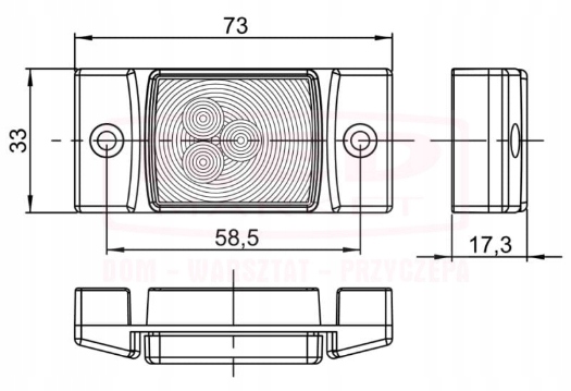 LAMPA OBRYSOWA LED OBRYSÓWKA LAWETA NACZEPA TIR Rodzaj lampy uniwersalna