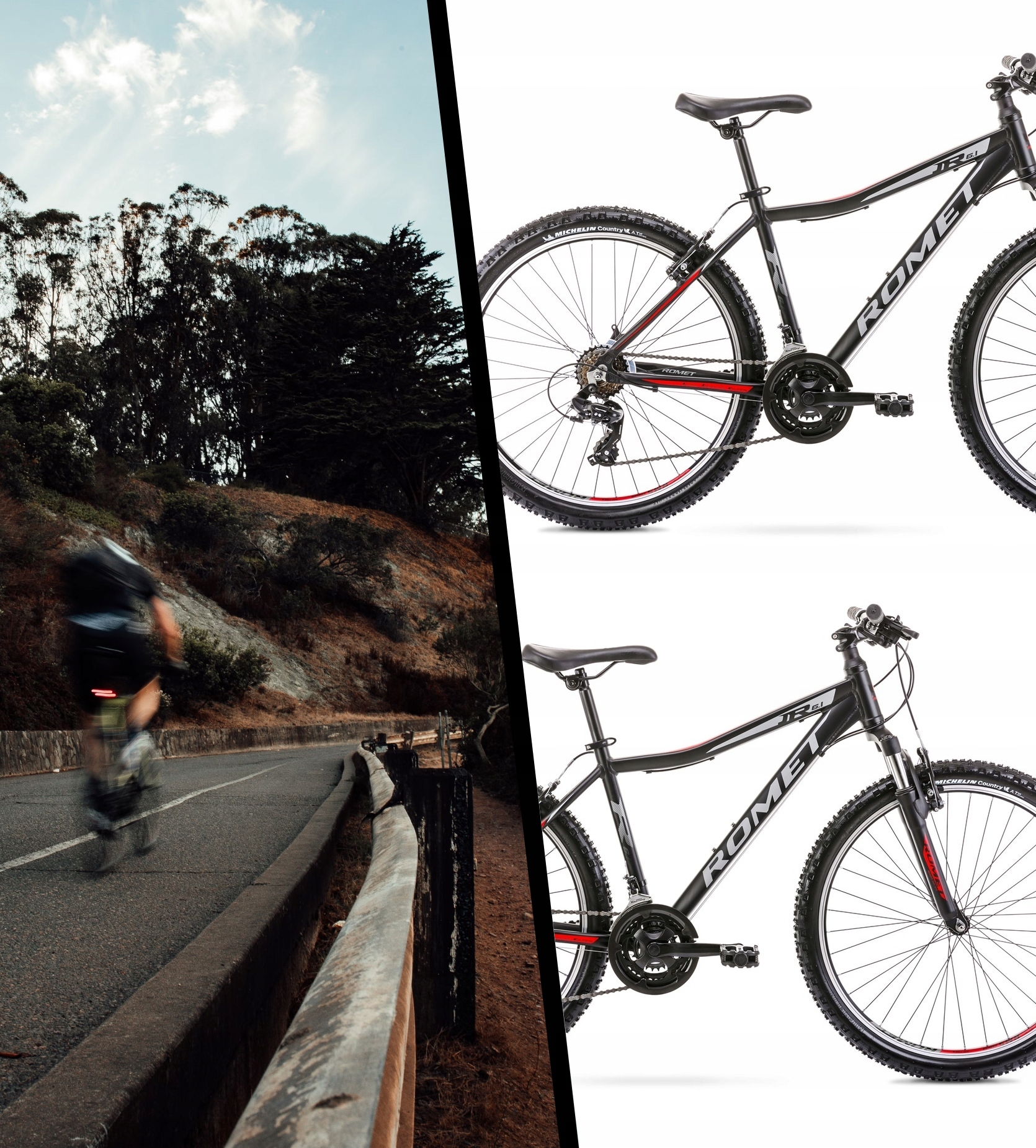 ROWER GÓRSKI MTB 26 ROMET RAMBLER JR SHIMANO ALU OŚWIETLENIE STOPKA GRATIS Rozmiar ramy 15 cali