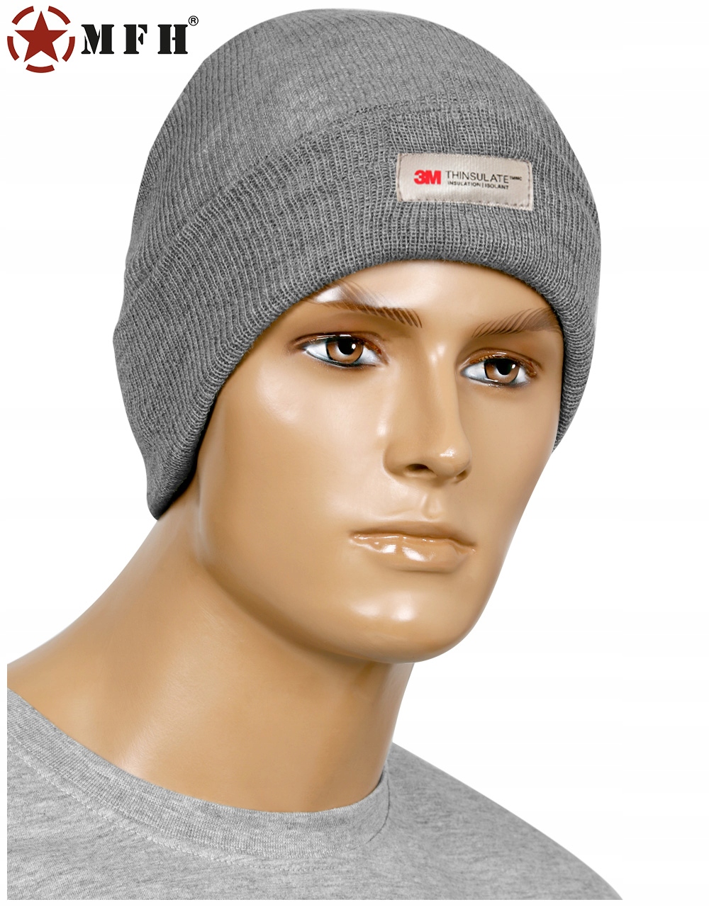 CZAPKA ZIMOWA MĘSKA THINSULATE NA ZIMĘ MFH SZARA Marka MFH