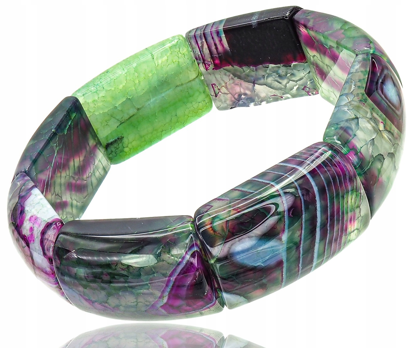 Achát hadí Krásný přírodní náramek