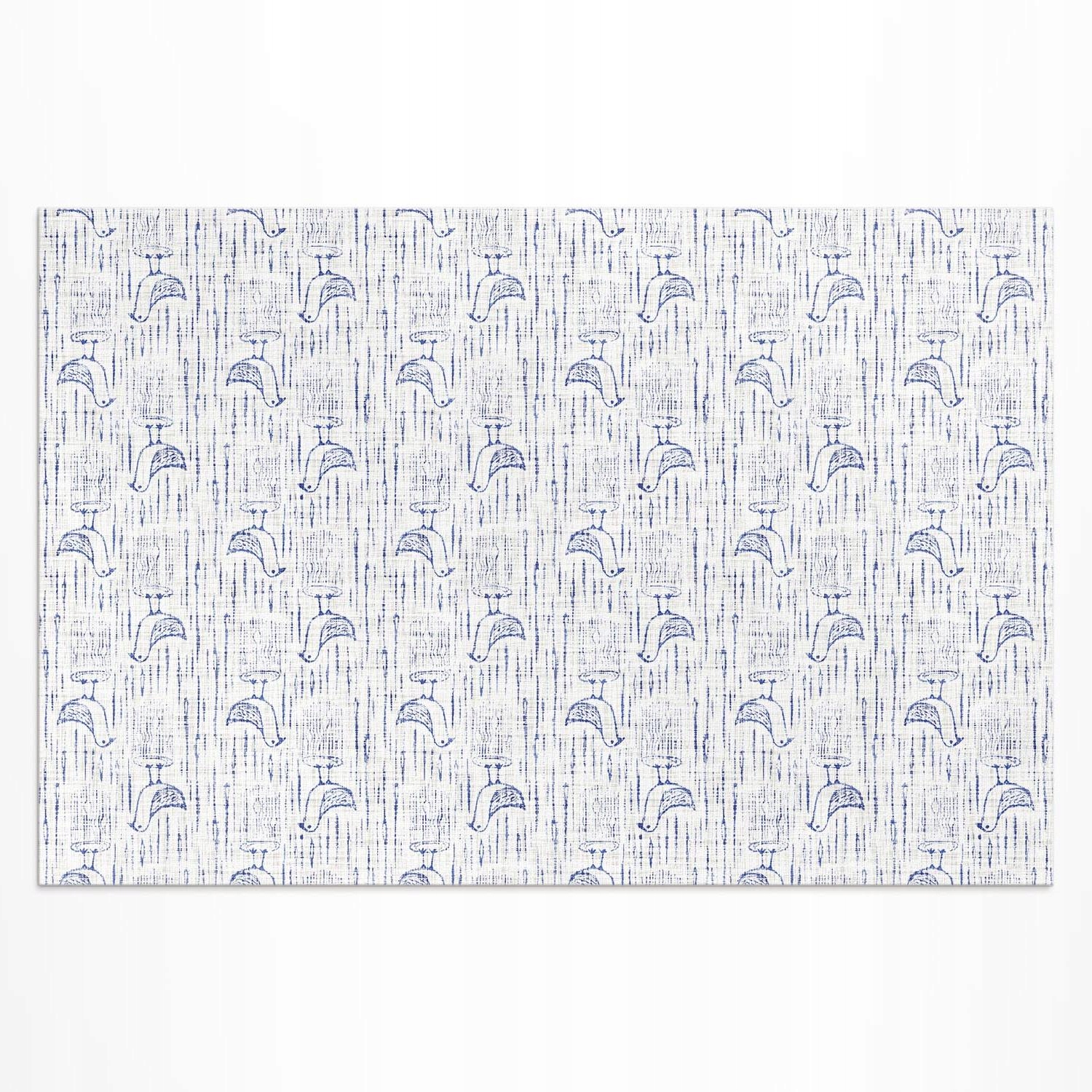 Vinylový koberec s potlačou Vtáky jemný vzor pravidelného boho 140 x 210 cm