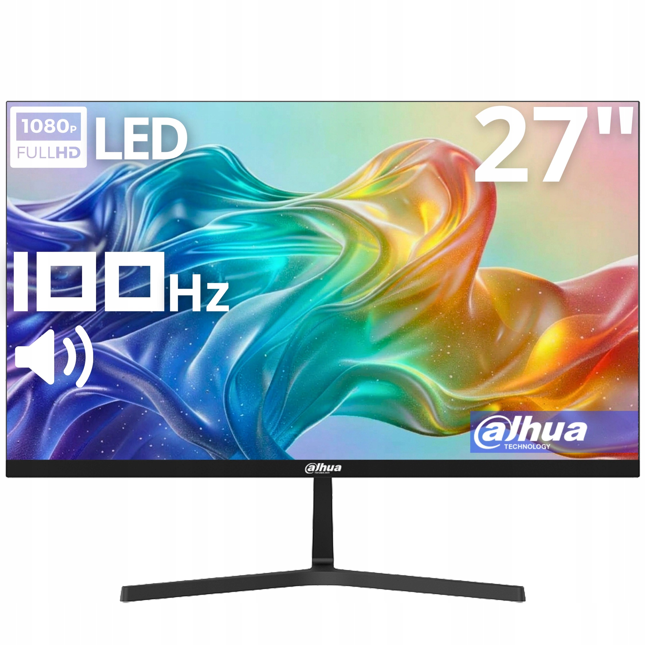 Monitor 27 Cali Full Hd Bezrámečkový Led Hdmi Vga 100HZ Va Reproduktory