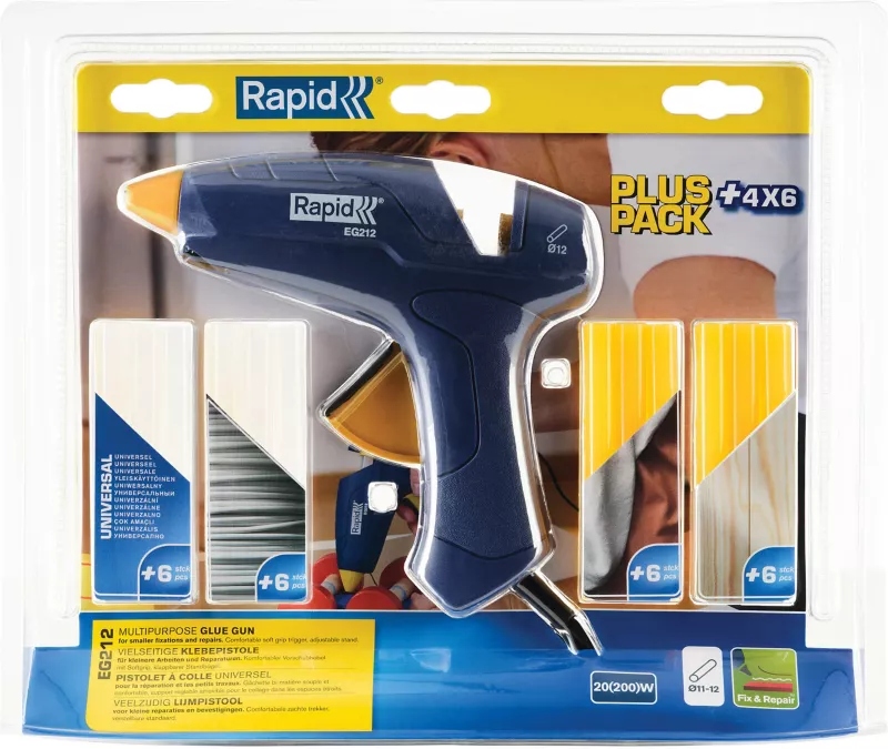 Pistolet klejowy Rapid EG212 z klejem Zasilanie elektryczne
