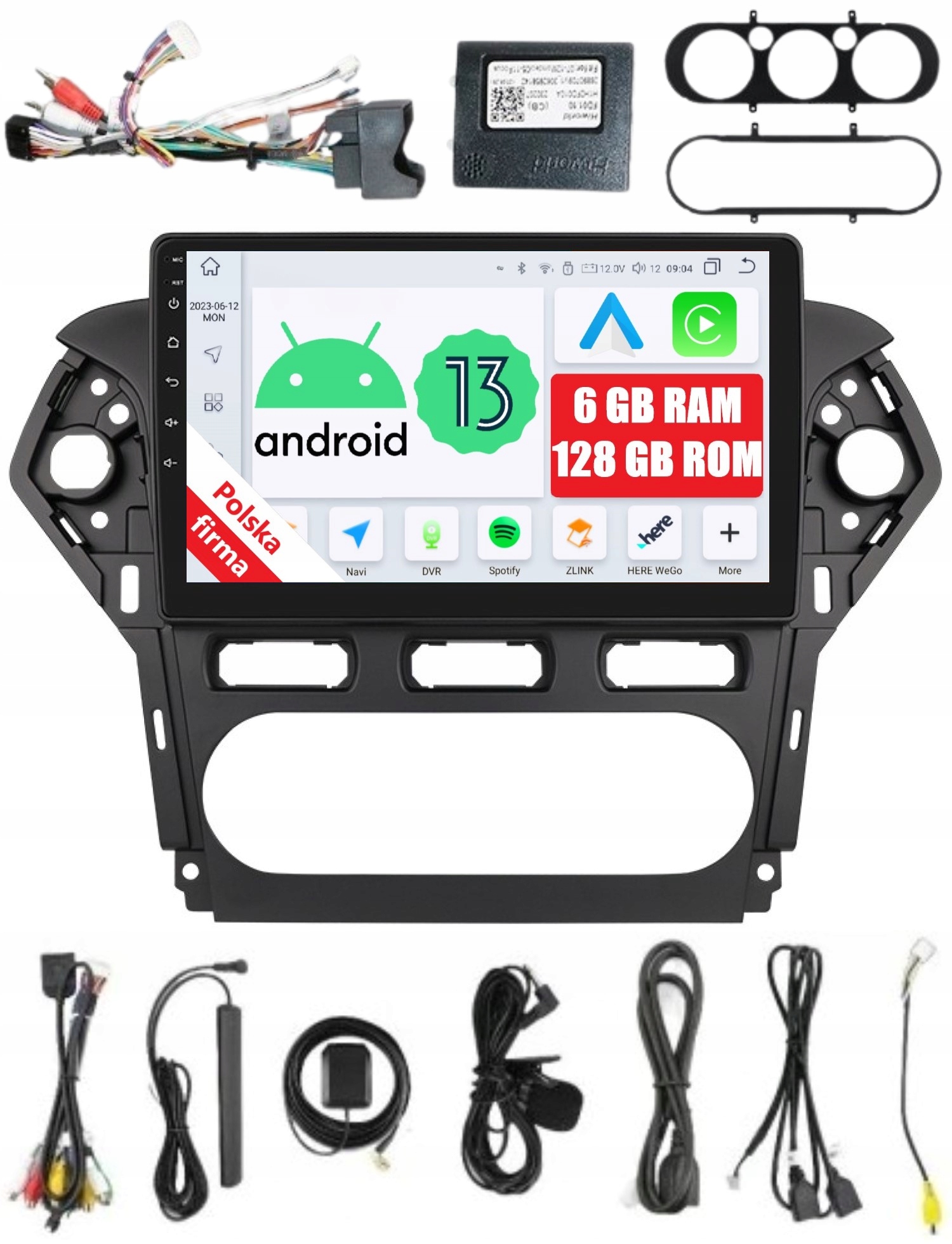 Rádio 2DIN Navigace Android Ford Mondeo MK4 6/128 Gb Dsp Lte Carplay