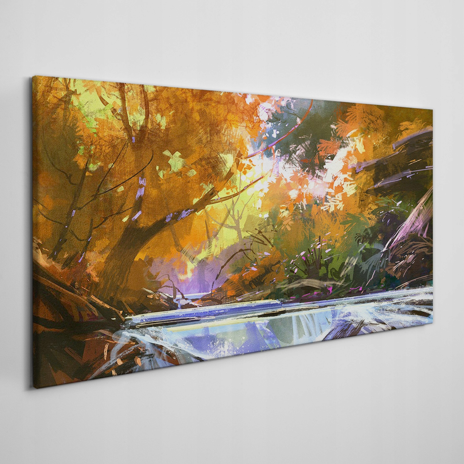 

Obraz na ramie płótno Las rzeka przyroda 120x60 cm