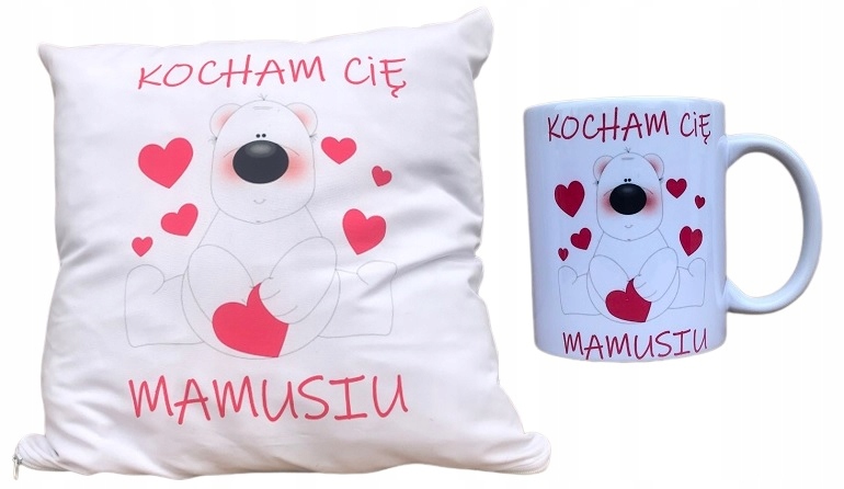 

Poduszka kubek Dzień Matki Kocham Cię Mamusiu