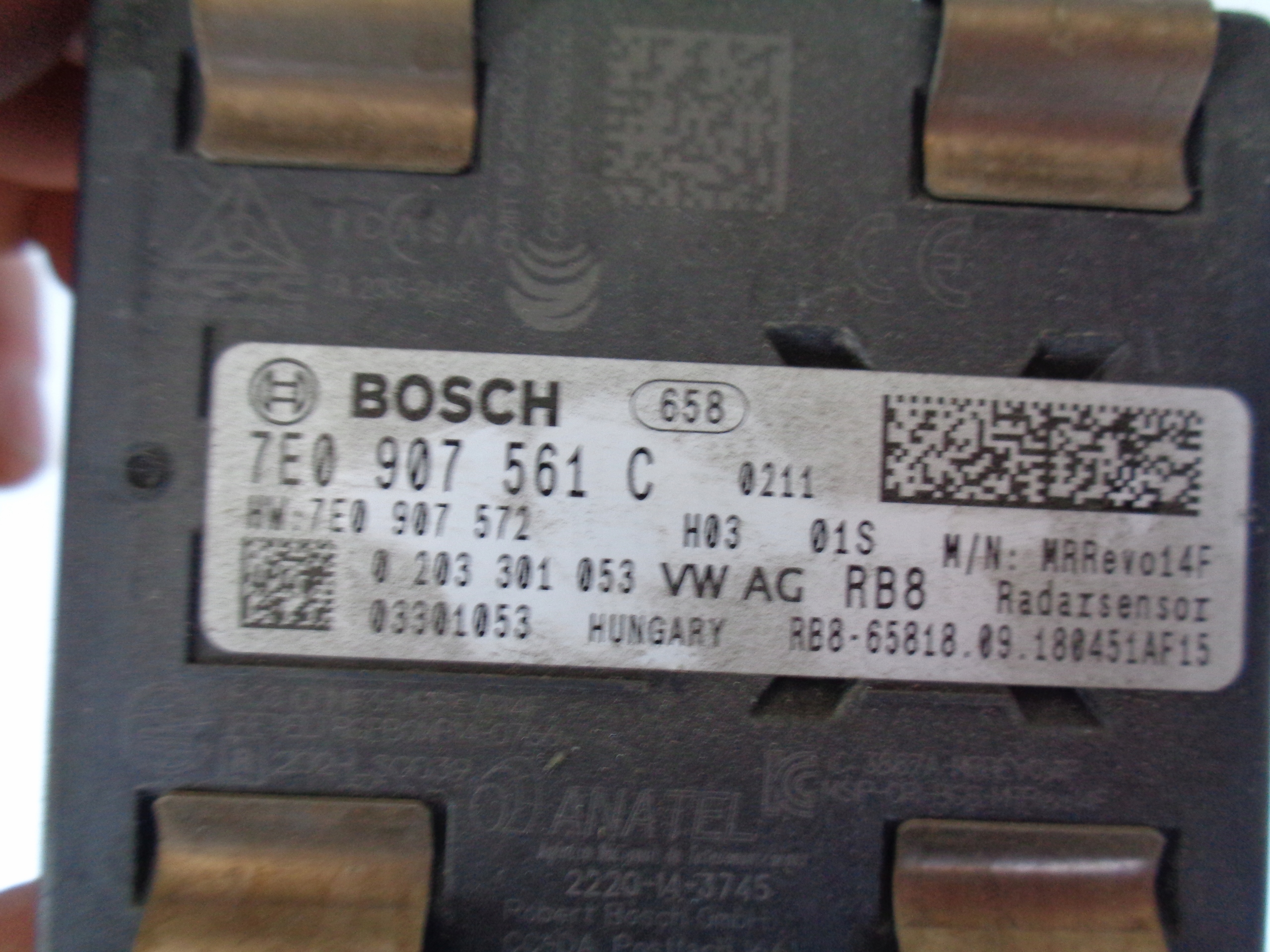 RADAR DISTRONIC ACC sensor VW 7E0907561C