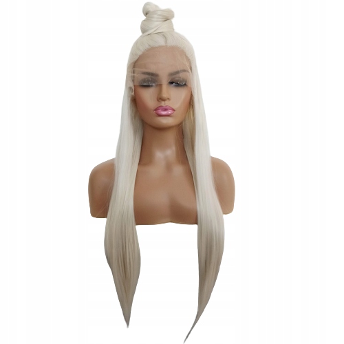 Paruka Lace Front platinová Blond 40/55/80 cm čepička Bonus