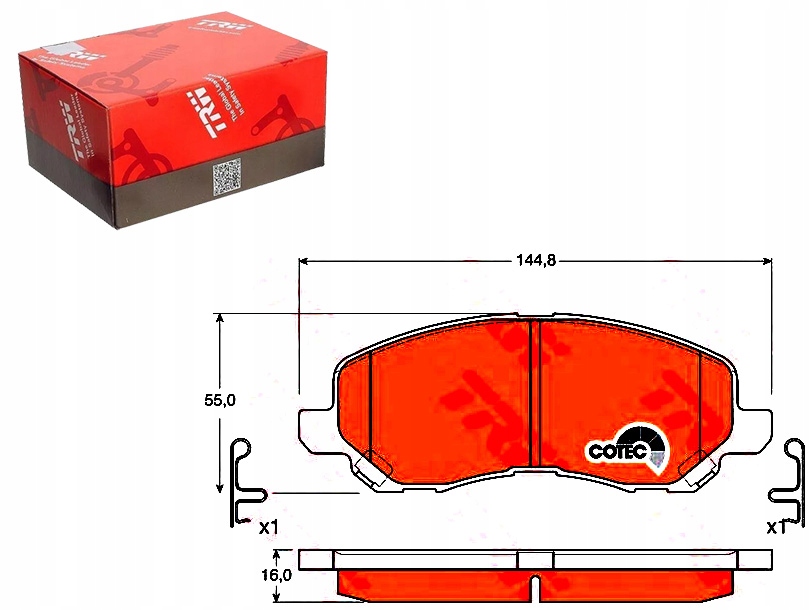TRWGDB3287 Brzdové Destičky Mitsubishi Přední Galant 00- Asistent řidiče #33