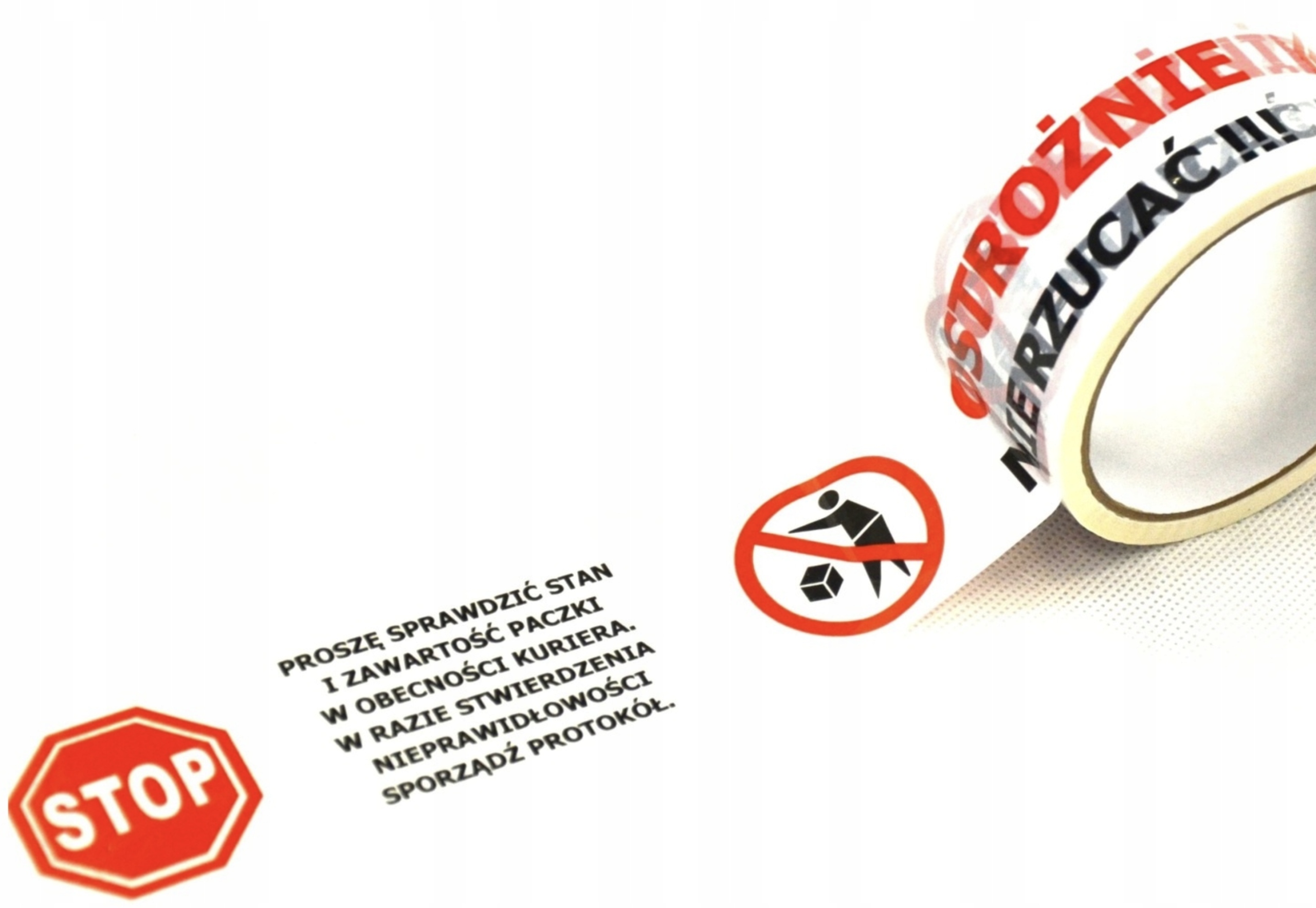 

Taśma Pakowa Klejąca Ostrożnie Nie Rzucac Stop