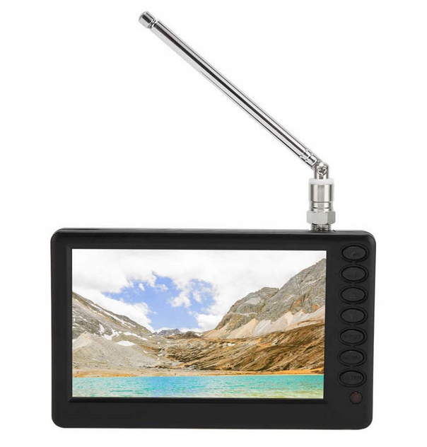 Telewizor samochodowy PRZENOŚNY LED 5" 12V 230V