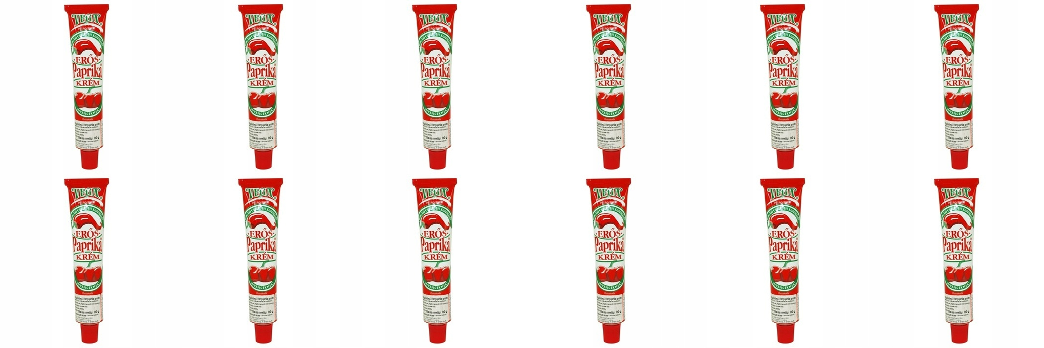 Levně 12 x 80 g Rolnik Pikantní paprikový krém Vega Zgrzewka