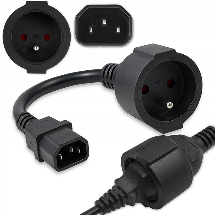 Kabel zasilający Qoltec 0,15 m