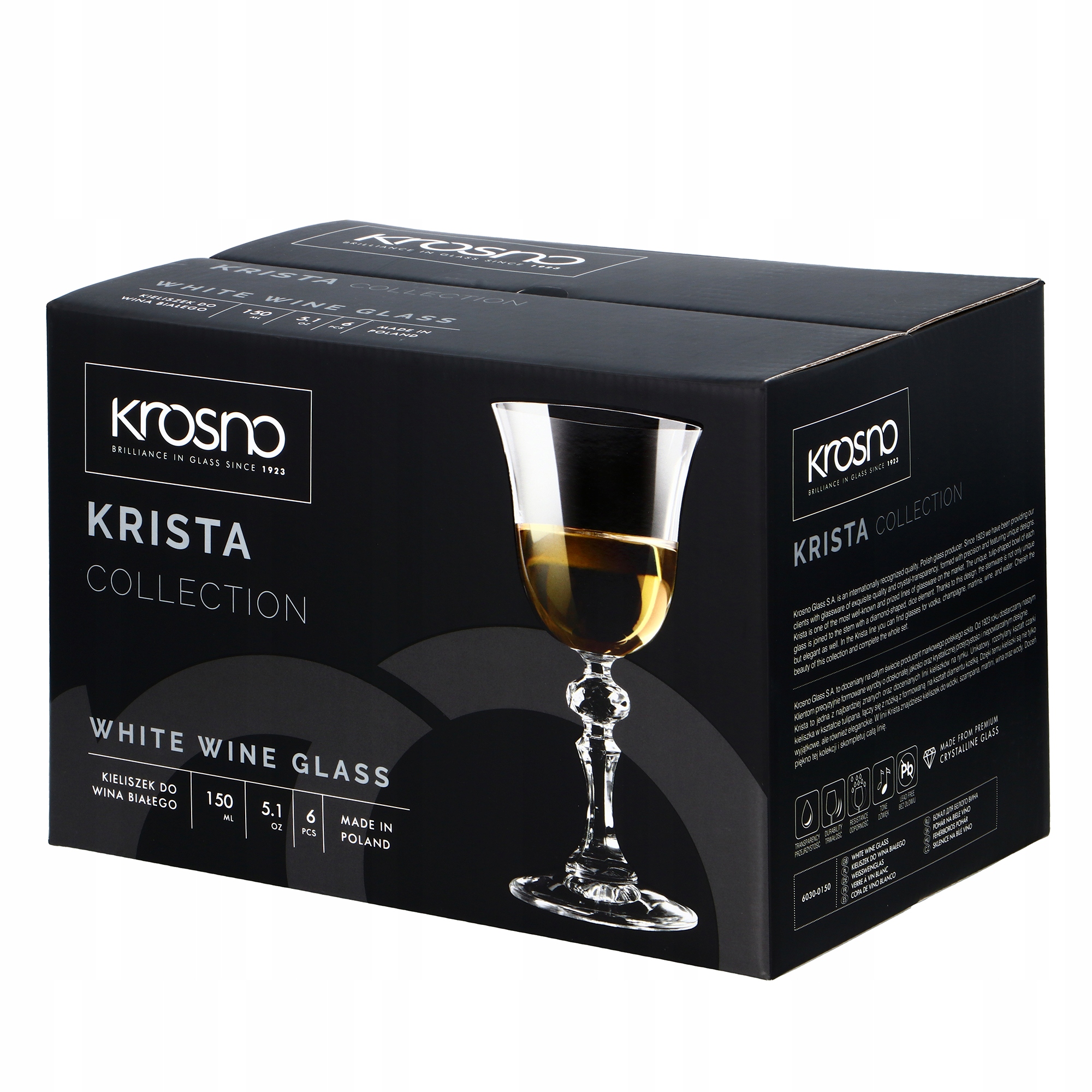 

Kieliszki do wina białego 150ml Krista Krosno