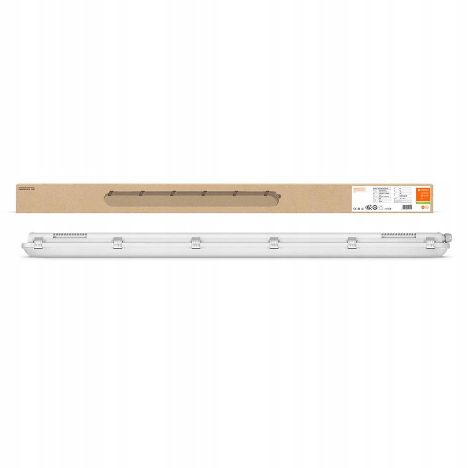 Lampa Hermetická Led prachotesná 18W 2400lm 4000K IP65 IK08 šedá