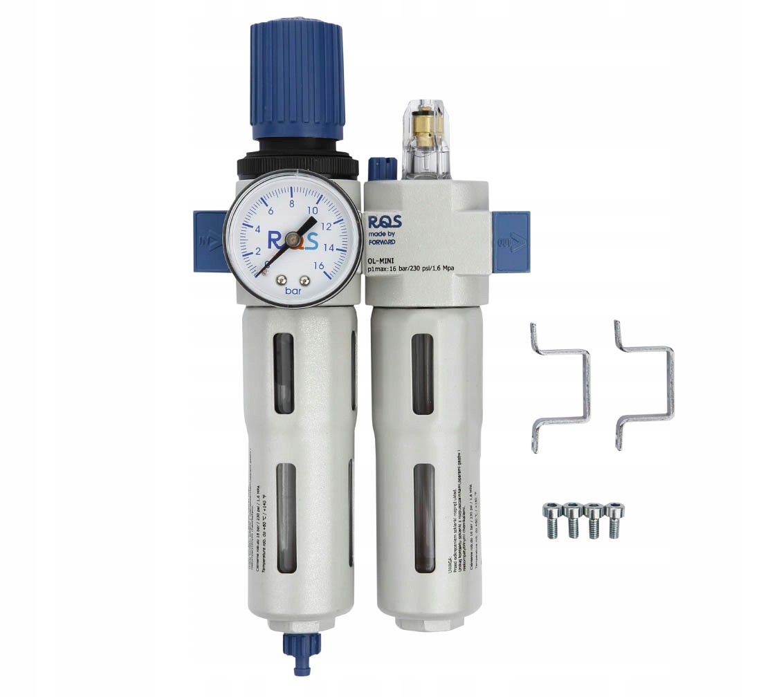 

Filtr Reduktor Odwadniacz Naolejacz 1/4'' Rqs
