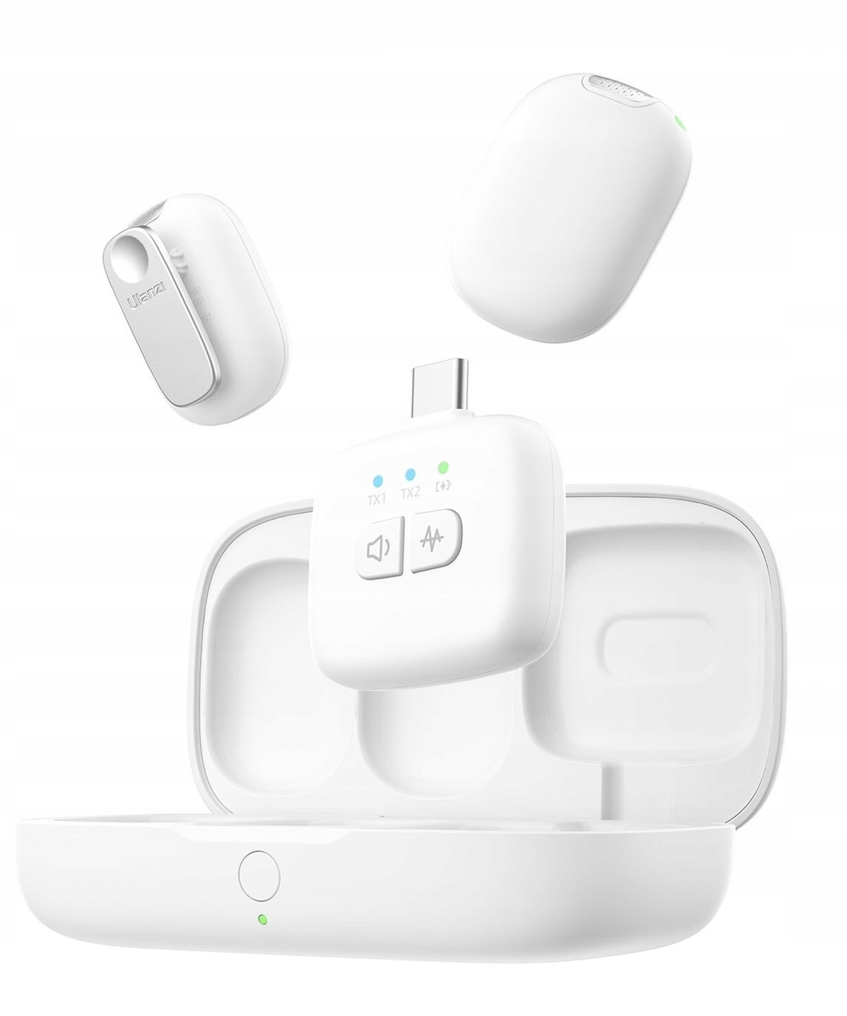 2X Bezdrátový Kravatový Mikrofon Usb-c S Lightning Jackem 3,5 MM Ulanzi A30