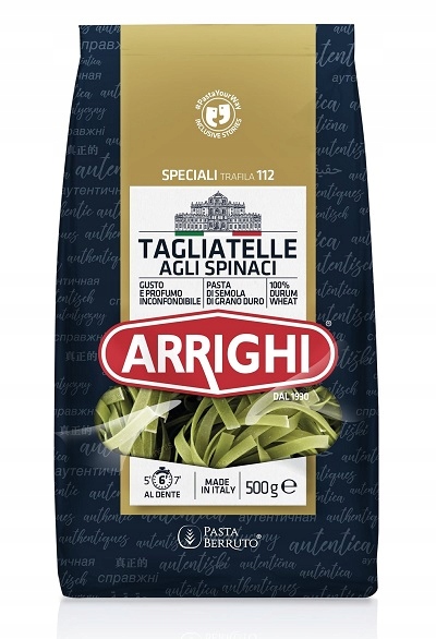Levně 5 x Těstoviny Arrighi špenátové stužky 500 g