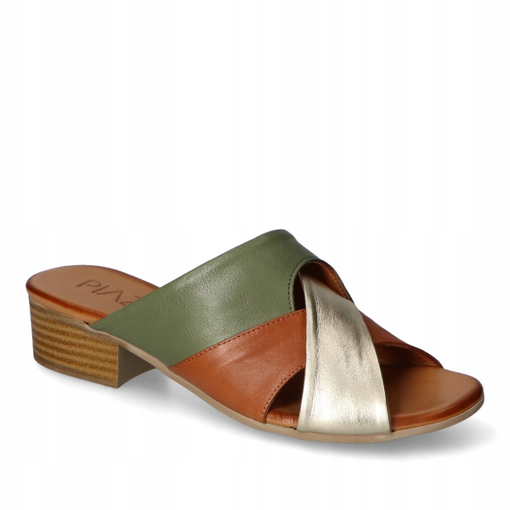 Nazouváky Piazza 900147-07 Zelené/Hnědé/Zlaté 39