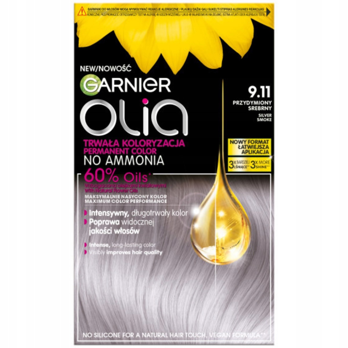 Garnier Olia Permanentní zbarvení 9.11 Kouřově stříbrná