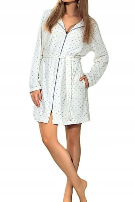 Dámský župan na zip L&L Zappa ecru [Velikost XL]