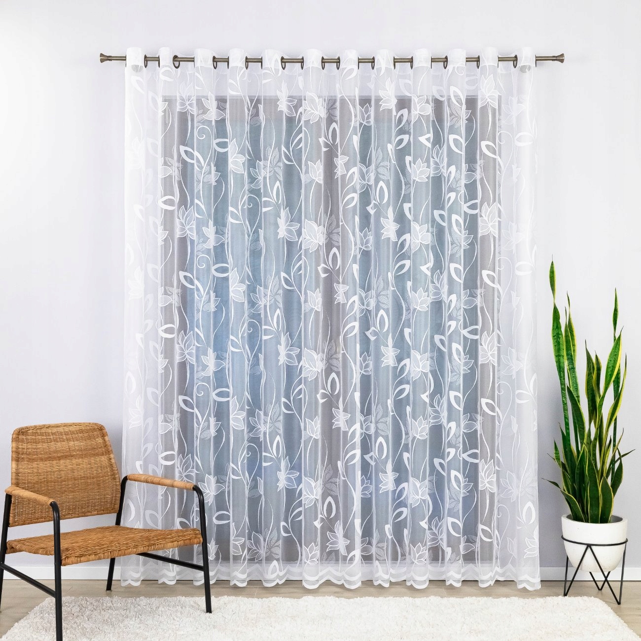 Záclona Na Průchodkách Roztančené Květiny 600x180