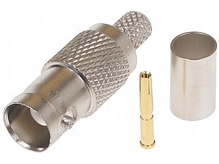 GNIAZDO BNC NA PRZEWÓD RG6U ZACISKANE