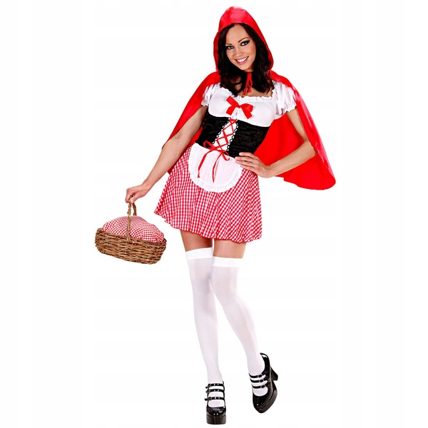 STRÓJ CZERWONY KAPTUREK Z KOKARDKĄ XL Rozmiar XL