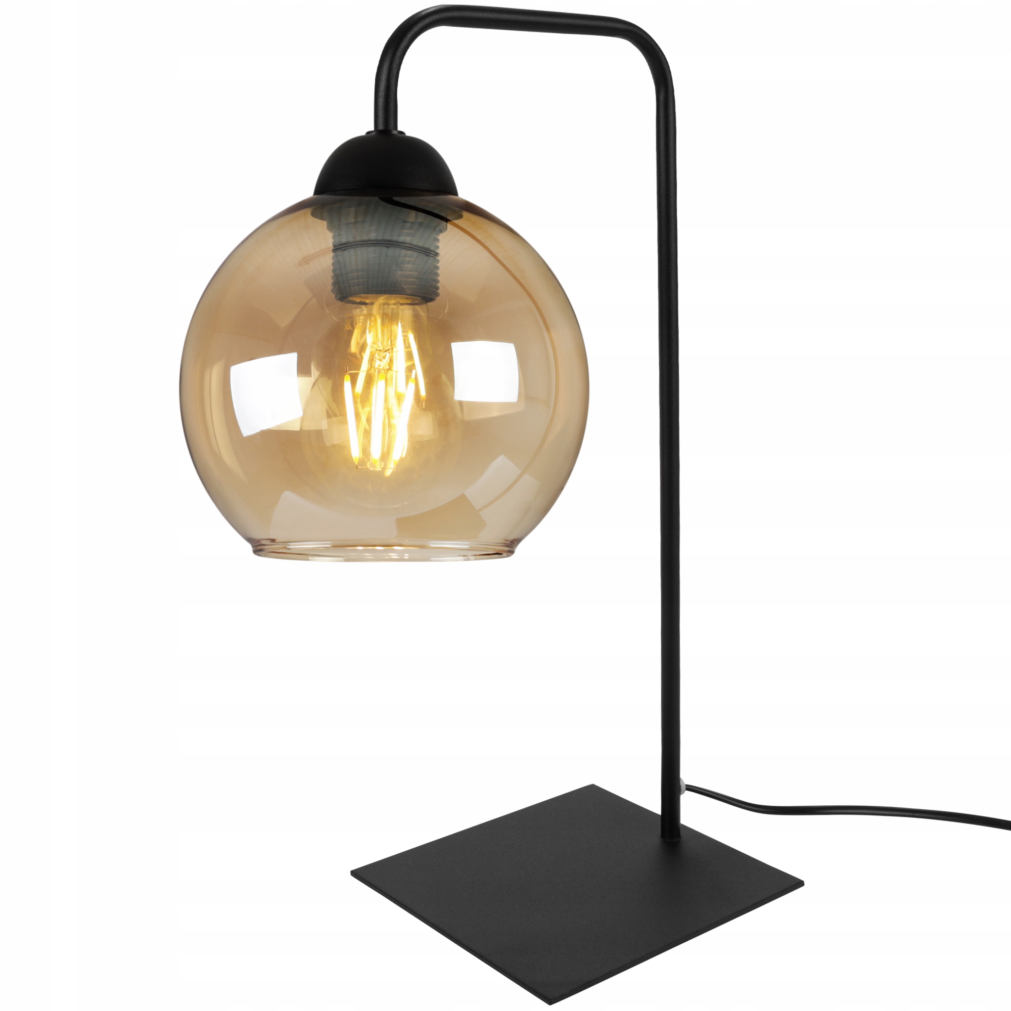 Stojací Lampa Noční Stolní Elegantní Skleněná Led