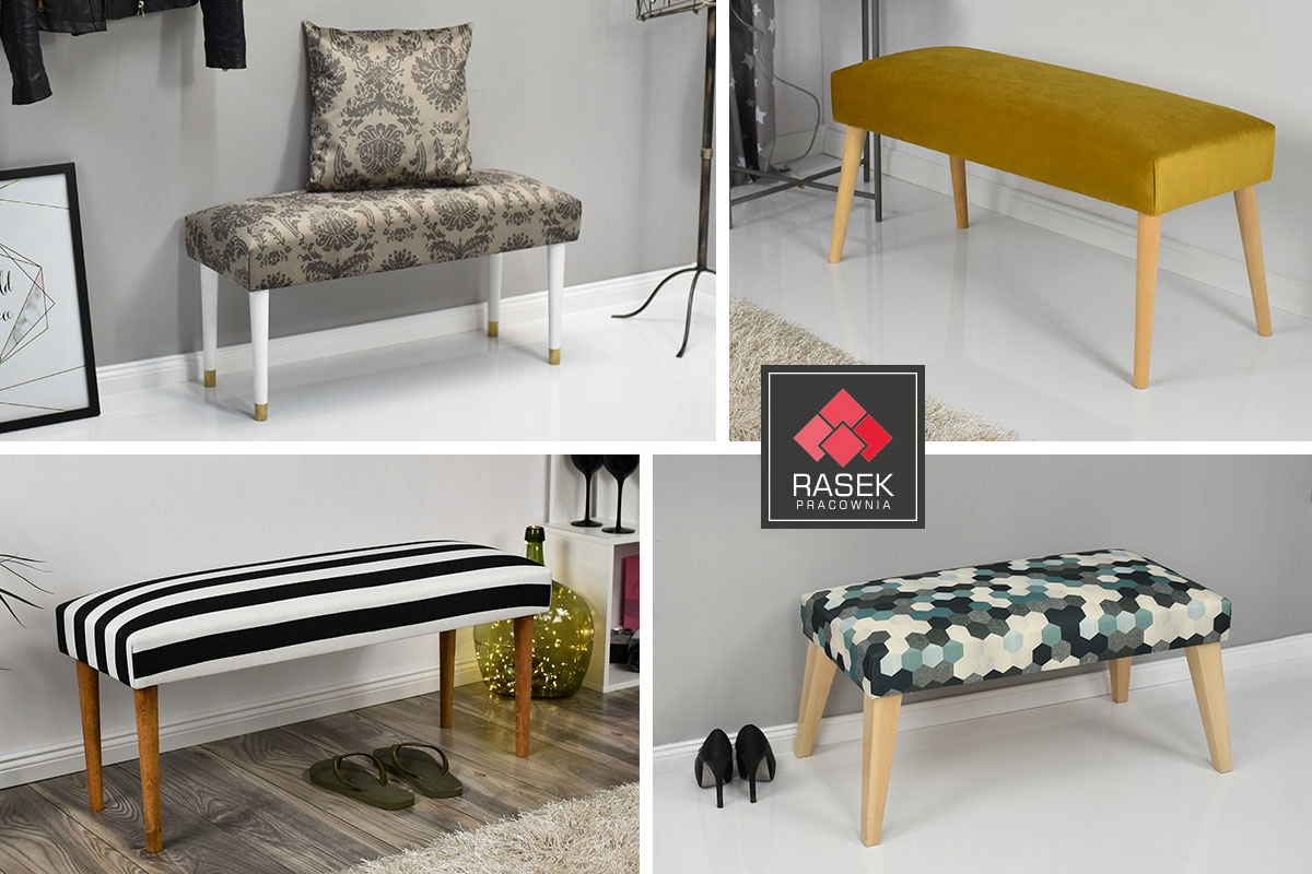 Ławeczka Ławka Pufa TAPICEROWANA KLASYCZNA 80 x 30 Głębokość mebla 30 cm