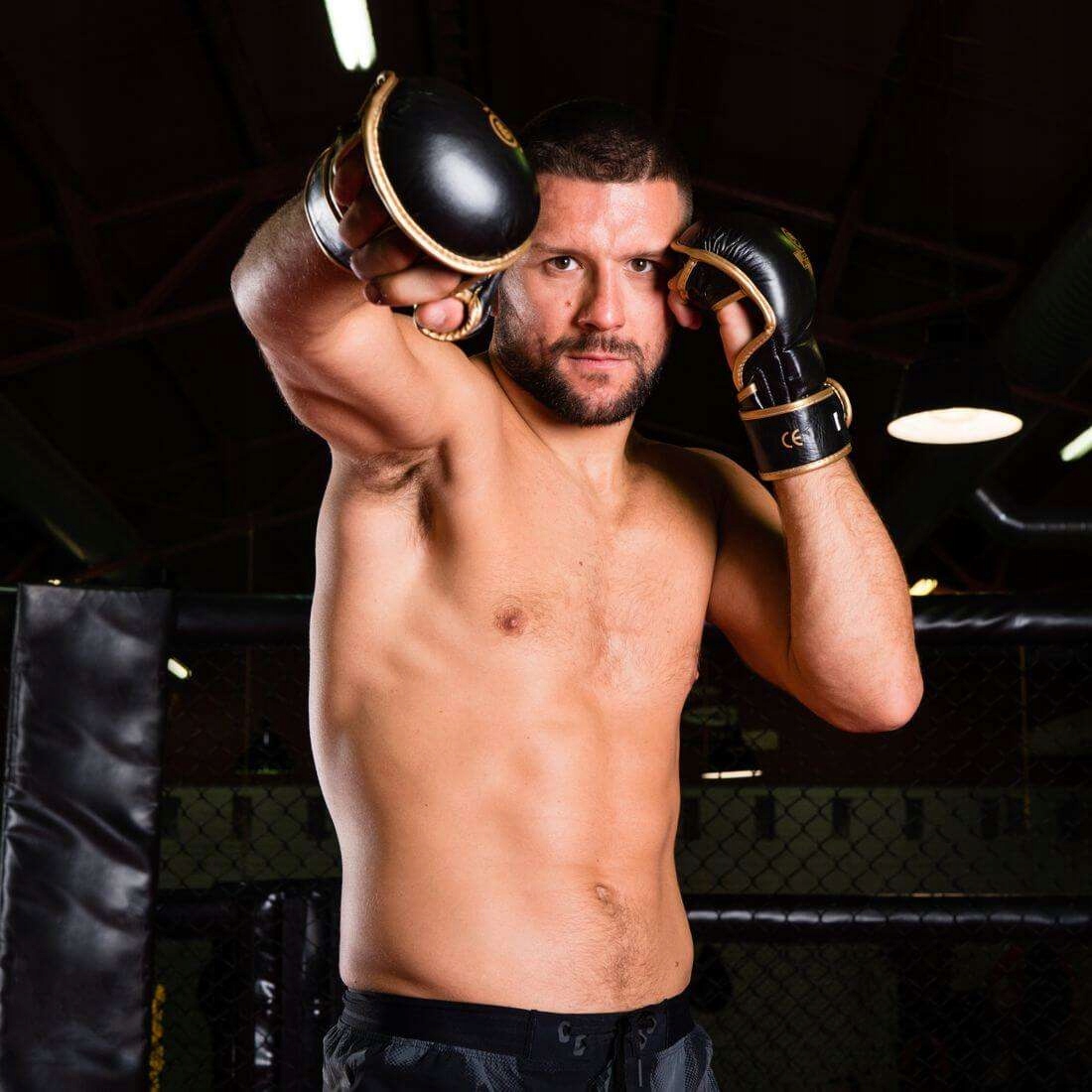 RĘKAWICE MMA ZE SKÓRY SKÓRZANEJ SPARINGOWE GRAPPLINGOWE KRAV MAGA - L Rozmiar L