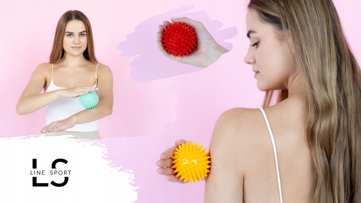 PIŁECZKI SENSORYCZNE DO MASAŻU JEŻYKI 4 SZT ROZLUŹNIAJĄCE LINE SPORT Marka Line Sport