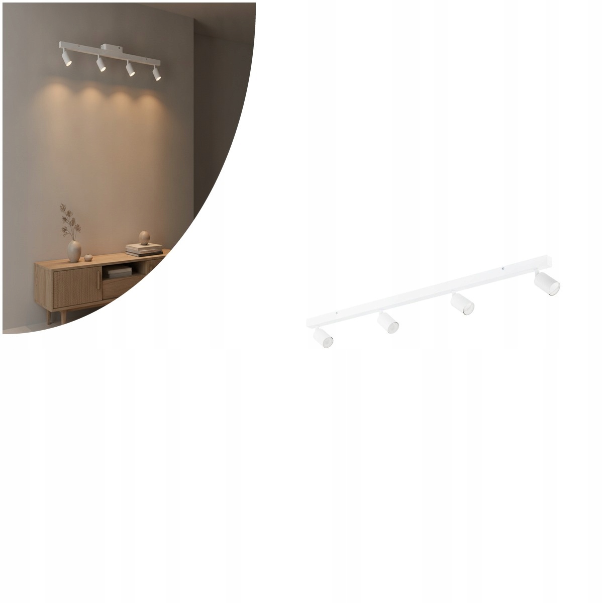 Lampa reflektor spot biela Nex 4 zdroje moderný akcent Tk Lighting