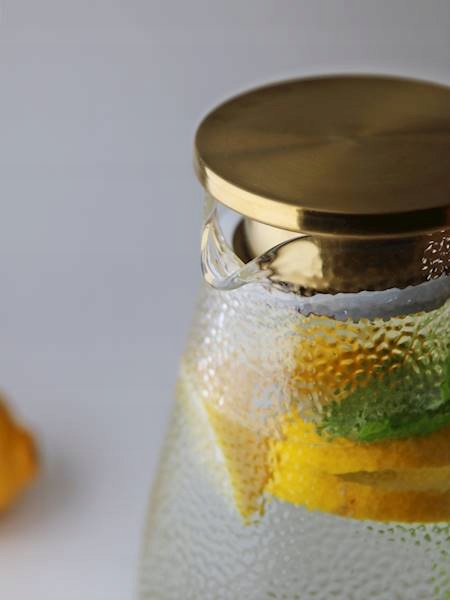 ŻAROODPORNY Szklany DZBANEK borosilikatowy 2 L GOLDEN JACK bursztynowe ucho Marka MPLCo