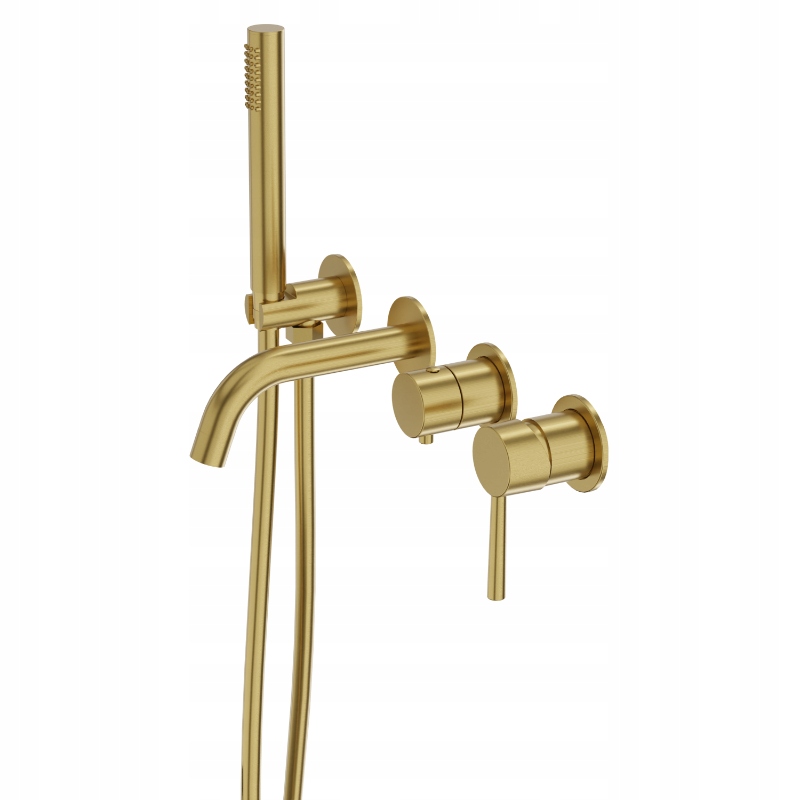 Podomítková vanová baterie 4-otvorová Orion Brushed Gold, elegantní