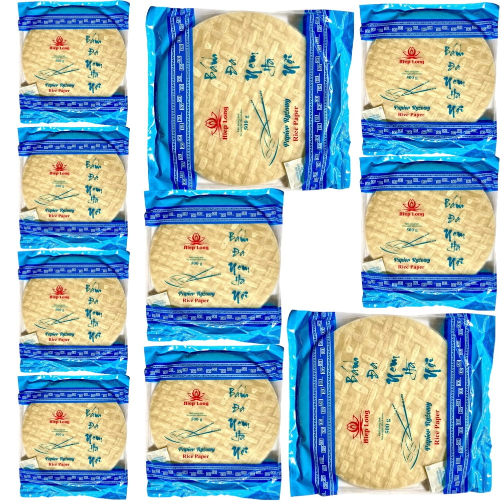 Levně 10 x Rýžový papír přírodní pro jarní rolky a jarní závitky Kulatý 22 cm 500 g