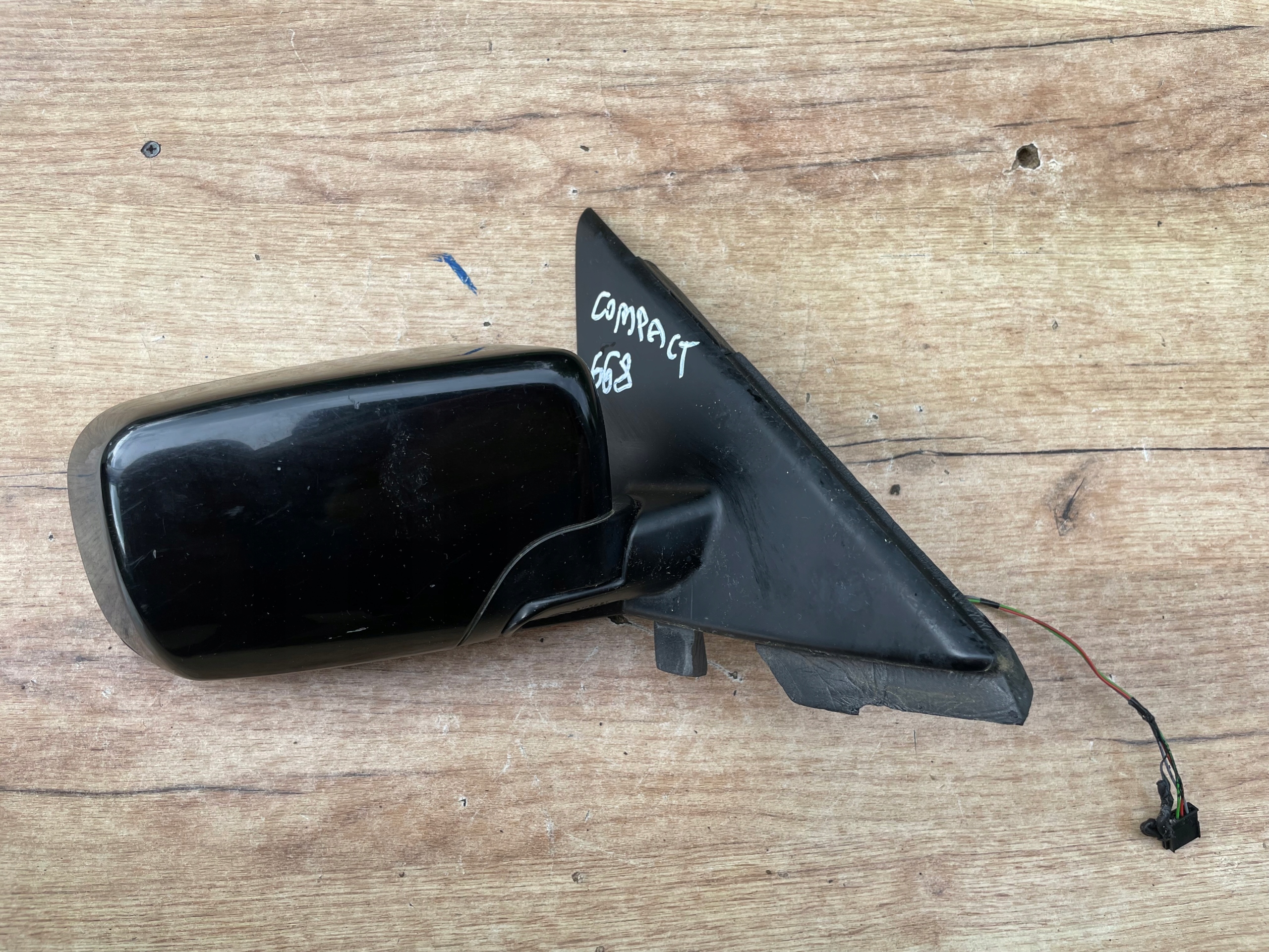 mirror exterior right BMW 3 E46 COMPACT 668 SCHWARZ II EUROPA