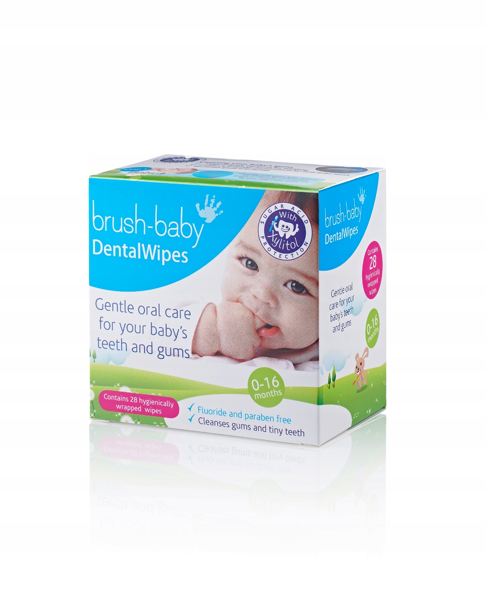 

Brush-Baby chusteczki do zębów dla dzieci 0-16mcy