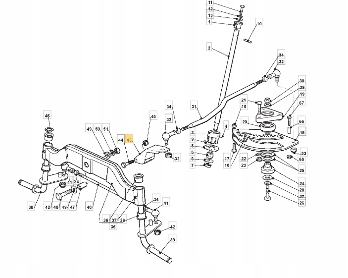 Łącznik drążka kierowniczego Stiga Estate 6102 792 Marka Stiga