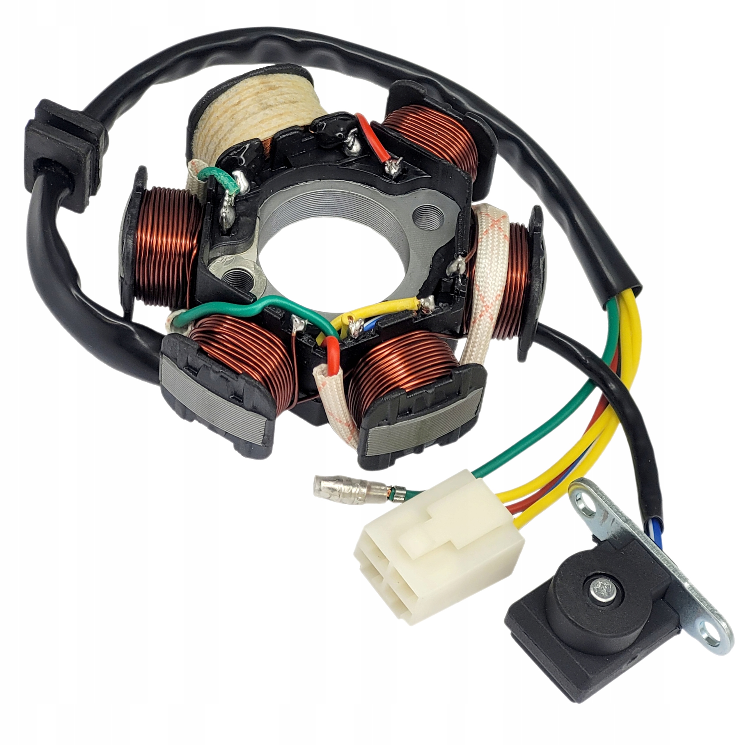 Iskrownik Stator Stojan Moduł Cewka Świeca Zapłonowa Atv Quad 4T 110 125 Numer katalogowy części Iskrownik_6c_ATV_Zestaw