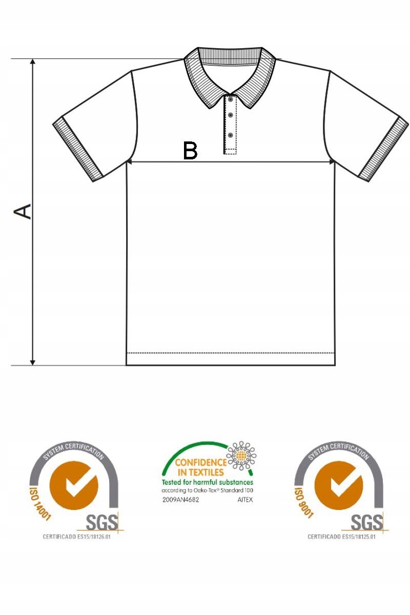 KOSZULKA POLO męska JHK PORA-210 CONTRAST niebieski-biały RB-WH r. 3XL Wzór dominujący bez wzoru