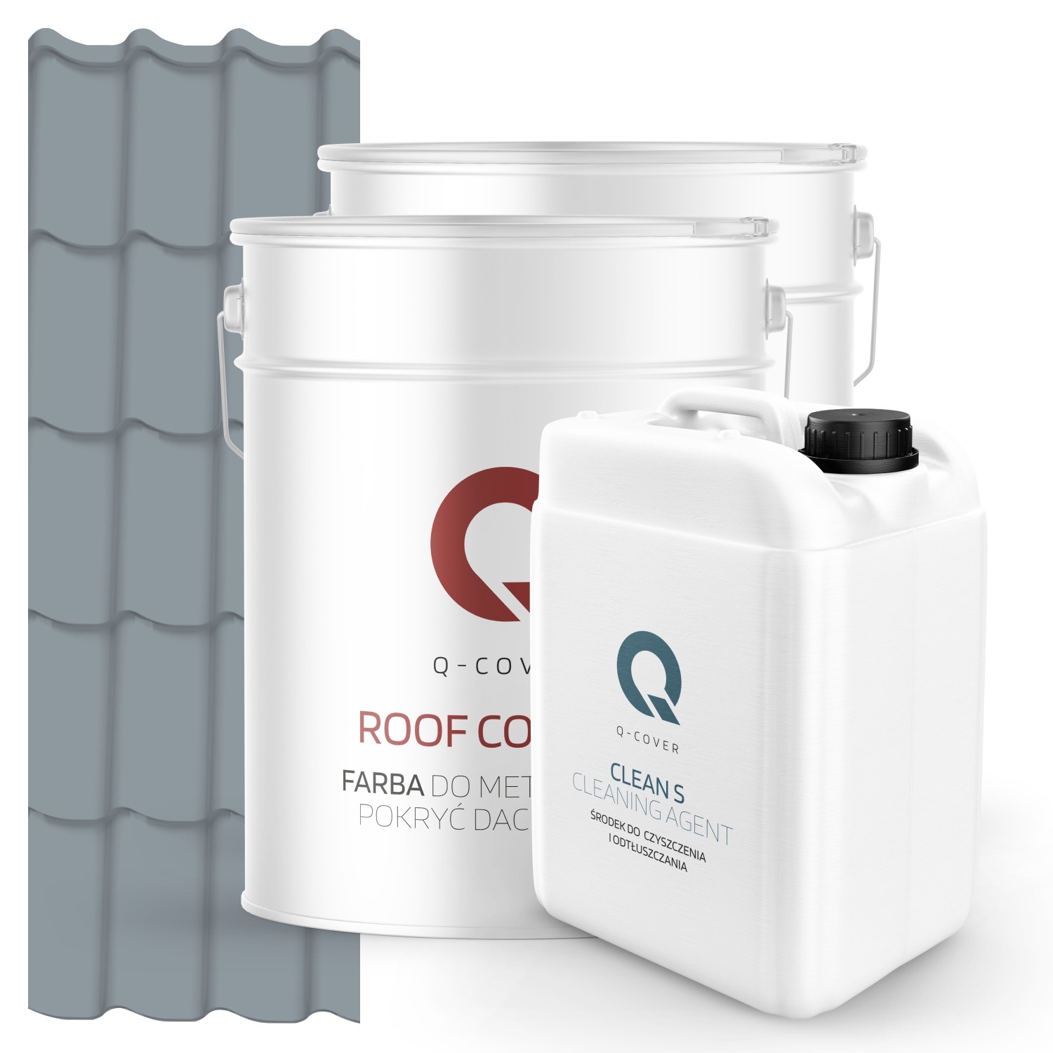 Farba Strecha Metal Podložka Odmasťovač Šedá Modrá Ral 7001 74 m2 Polomatná