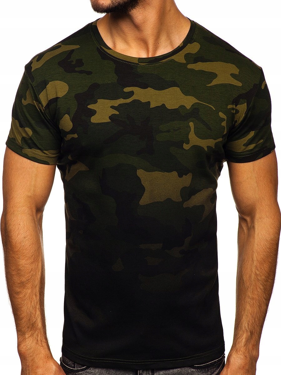 

T-shirt Koszulka Z Nadrukiem Khaki S808 Denley_l