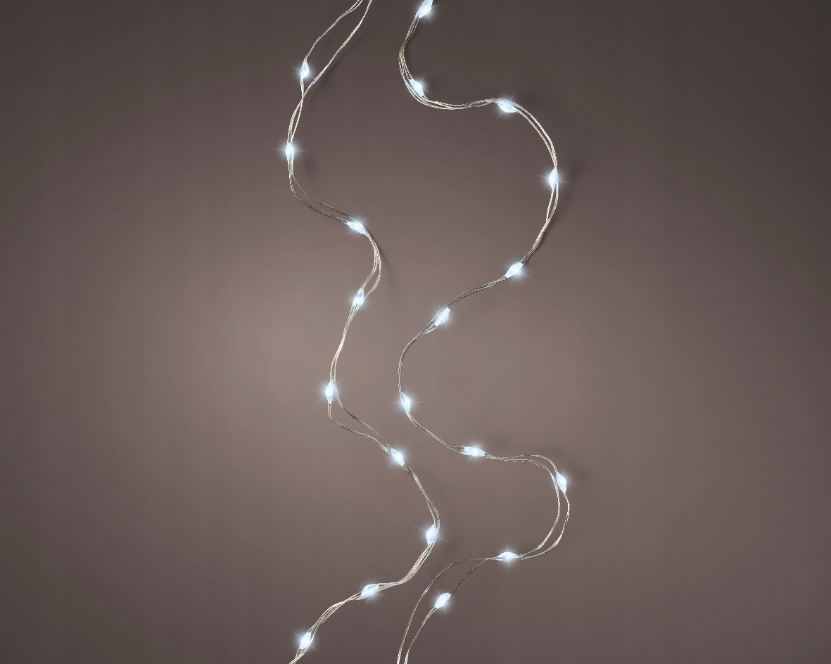 

Lampki Choinkowe Świąteczne Ozdobne Białe 195CM
