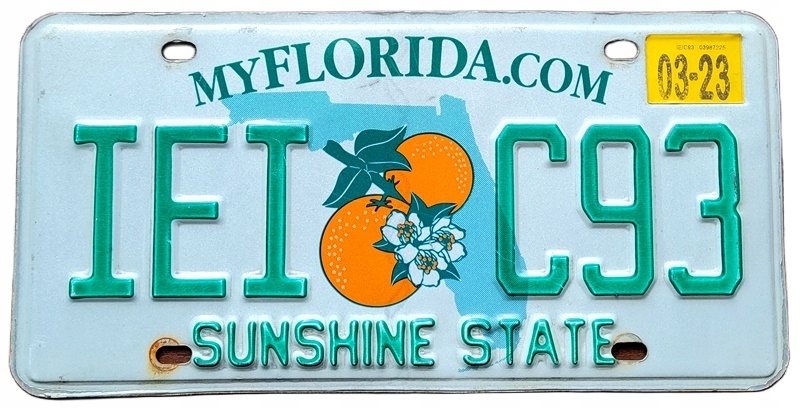 Florida 2023 - tablica z USA dla kolekcjonera