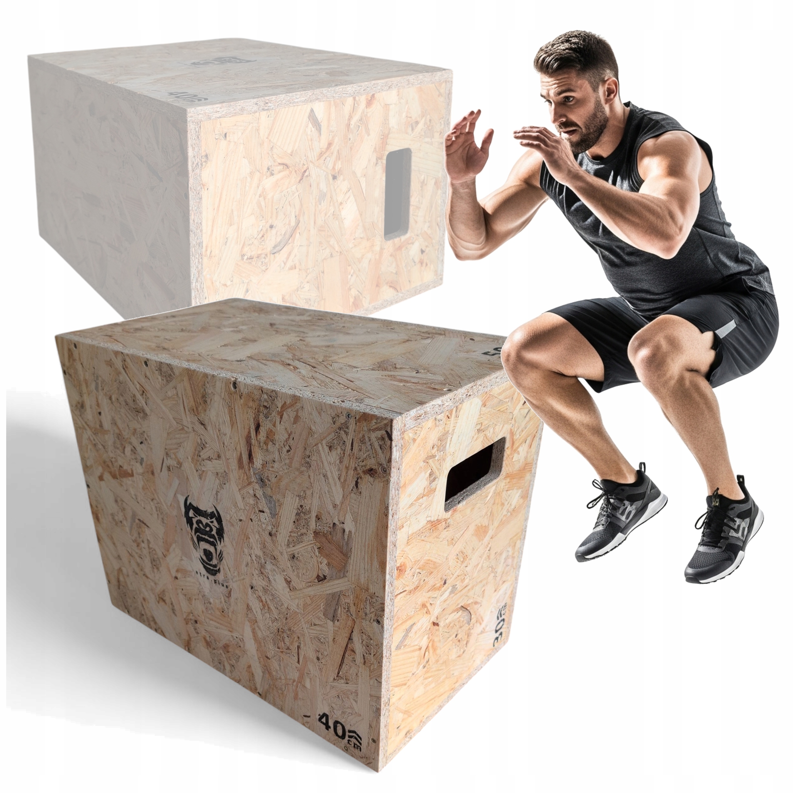 Plyometrická Truhla Crossfit Fitness 30x40x50 CM Pro Cvičení Jump Box Fit